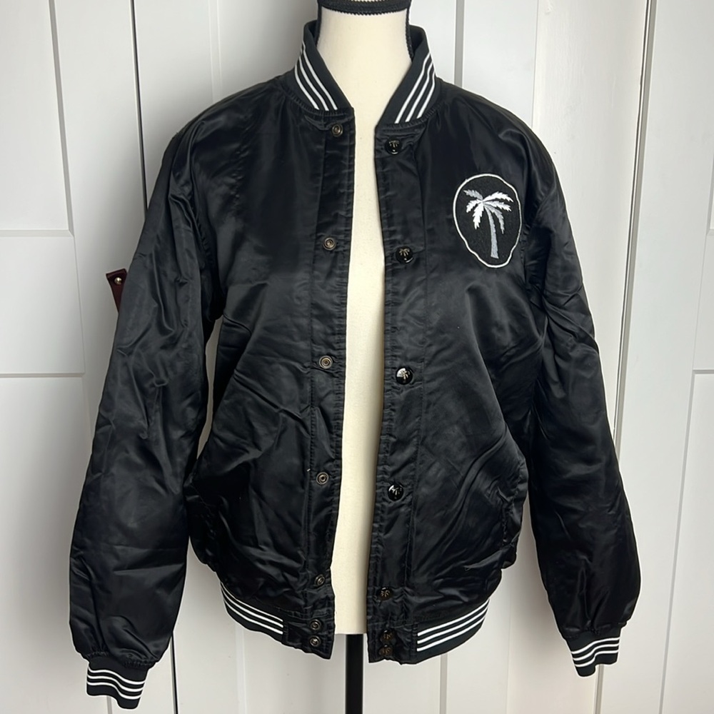 BLVD vintage streetwear 90s 80s jock letterman Snap Down Bomber Varsity Jacket